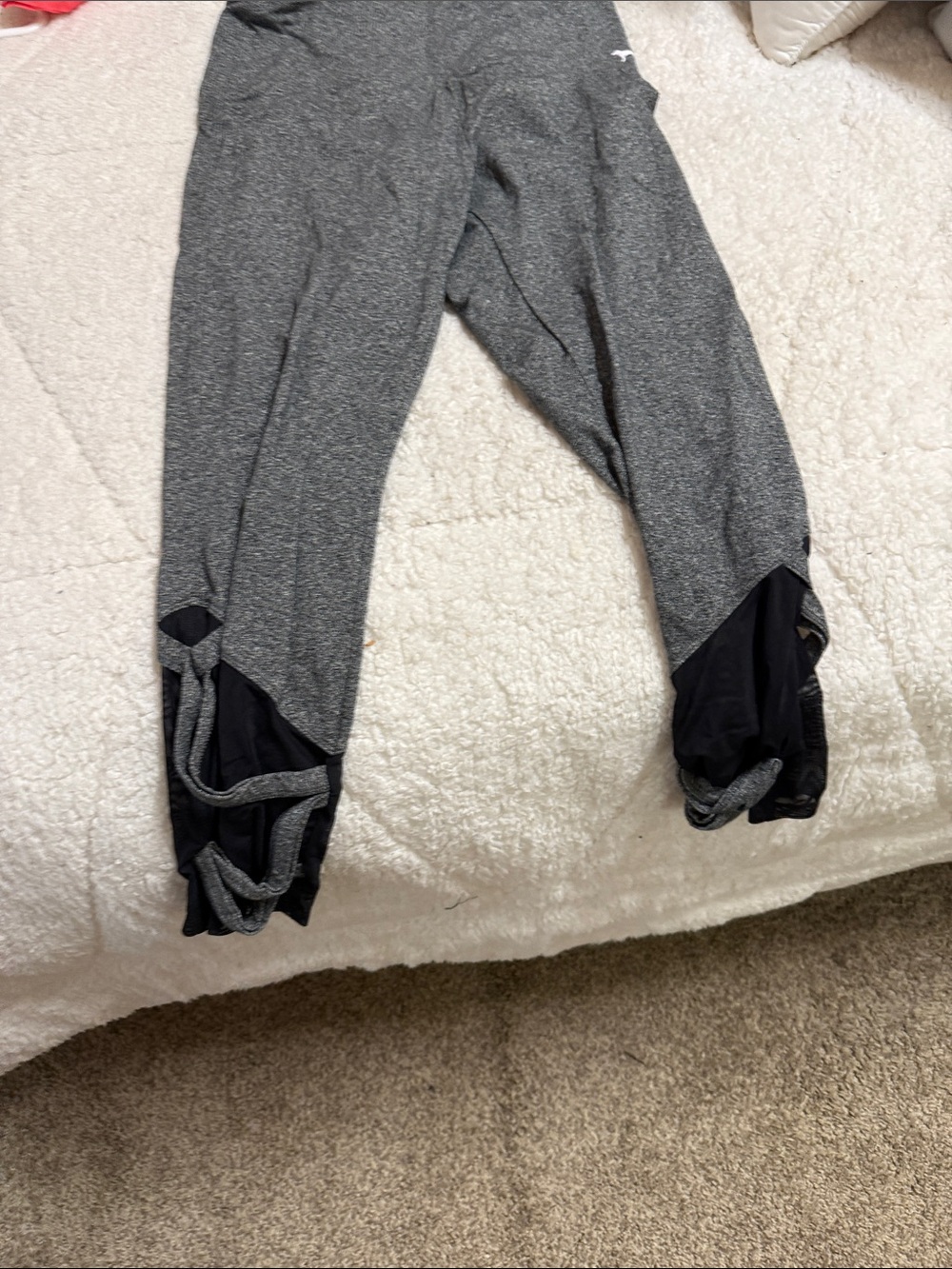 Pink Athletic Leggings with Black Accent
